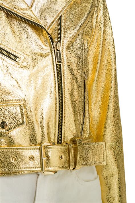 michael kors lederjacke gold|michael kors dog jacket.